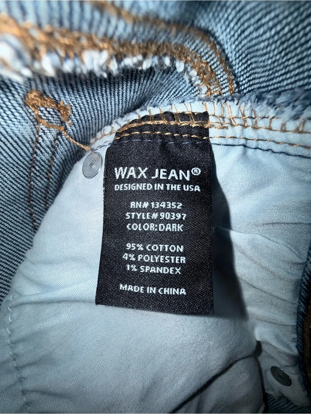 WAX Jean Dark Wash Denim Mini Skirt Size Large - Picture 6 of 9